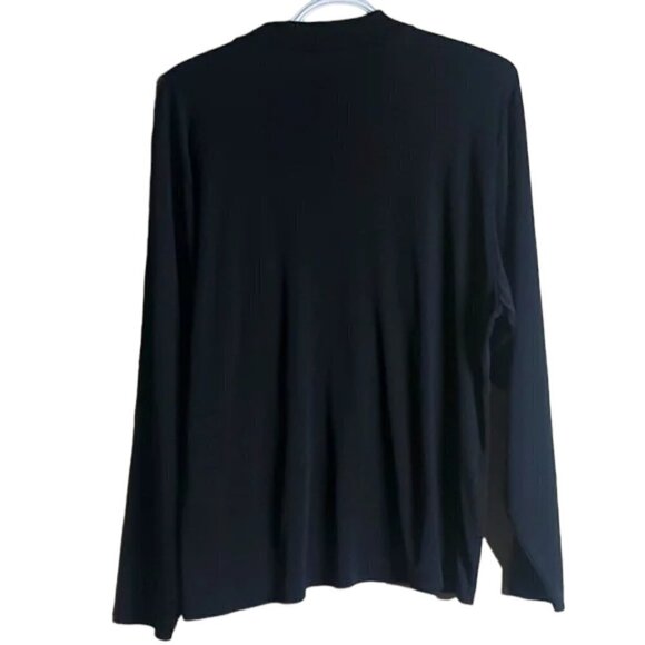 Vintage REGENCY Black & Red Roses Floral Embroidered Crewneck Size Medium - Picture 3 of 3